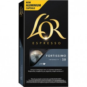 L´OR EXPRESO Fortissimo intensidad 10 estuche 10 capsulas